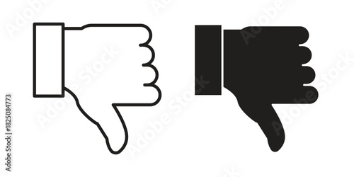 Thumb down icons. High-quality vector designs