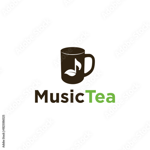 Music Tea Logo Vector Symbols Drink