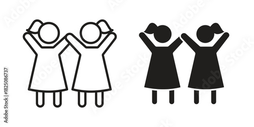 Twin icons. High-quality vector designs