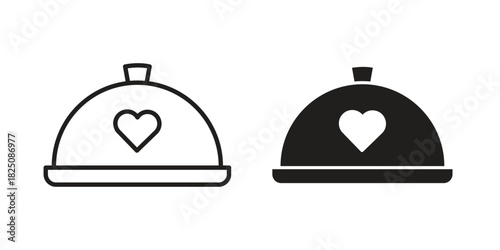Wedding dinner icons. High-quality vector designs