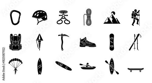 Exciting outdoor adventure and extreme sport equipment for thrilling explorations, fun