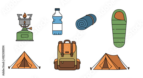 Essential camping gear collection perfect for outdoor adventures and wilderness escapes
