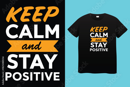 Stay Positive, Work Hard -Humorous and Playful Quote Vector – Hand Drawn Brush Text Typography Design