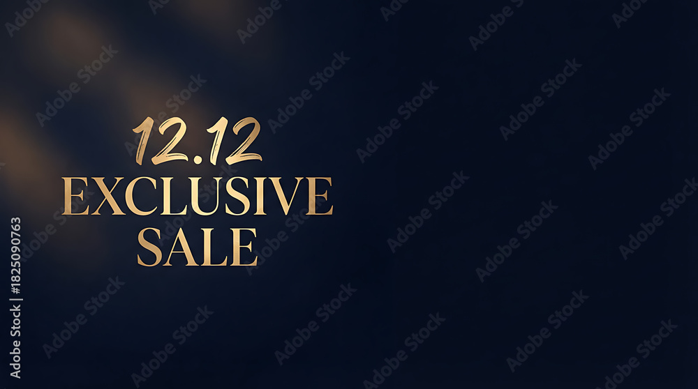 Obraz premium 1212 Exclusive Sale golden text on dark background.