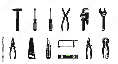 Essential toolbox set for home improvement projects, construction, and DIY repairs toolkit