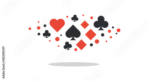 card suits background a decorative pattern with heart diamond spade club shapes perfect for casino design elements game development  holiday promo