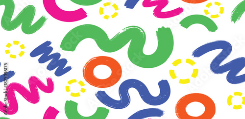 Colorful Abstract Design with Brushstrokes Vibrant Patterns and Artistic Backgrounds in Digital Art