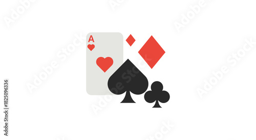 playing cards illustration with ace of hearts diamonds spades and clubs perfect for online casino and poker website banner advertisement use.