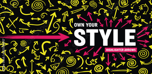 Own Your Style A Swirl of Arrows Pointing to Personal Expression