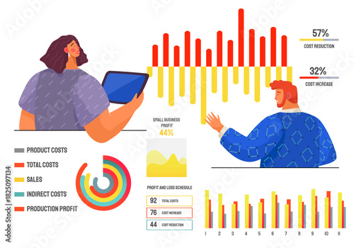 Business planning, financial growth, data-driven decisions, teamwork, analytics, marketing strategies. People analyzing financial charts and graphs. Business planning and financial growth concepts