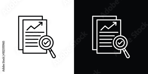 Auditors icon symbol, Set of line icons pack