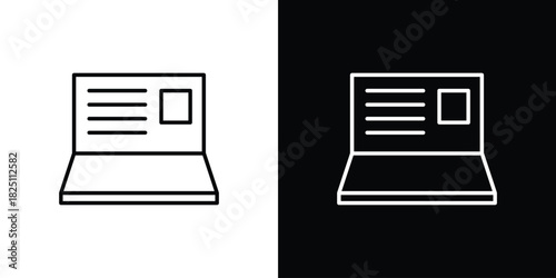 Bankbook icon symbol, Set of line icons pack