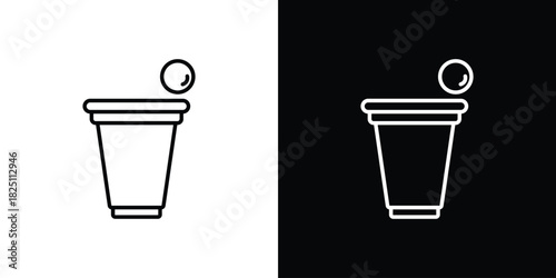 Beer pong icon symbol, Set of line icons pack