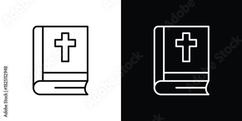 Bible icon symbol, Set of line icons pack