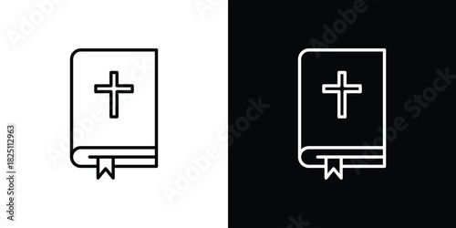 Bible icon symbol, Set of line icons pack