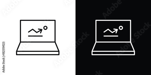 Bounce rate icon symbol, Set of line icons pack