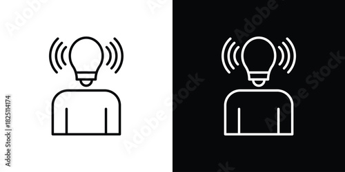 Brand awareness icon symbol, Set of line icons pack
