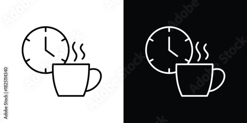 Break icon symbol, Set of line icons pack