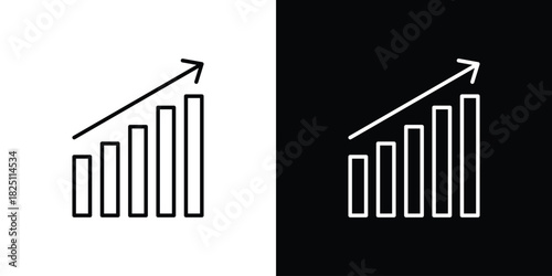 Business performance icon symbol, Set of line icons pack