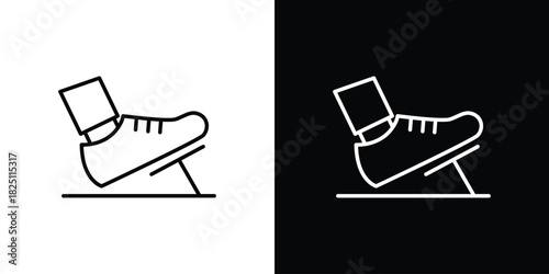 car pedal icon symbol, Set of line icons pack