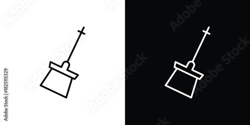 Car dipstick icon symbol, Set of line icons pack