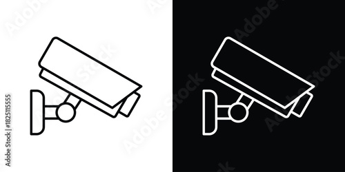CCTV icon symbol, Set of line icons pack