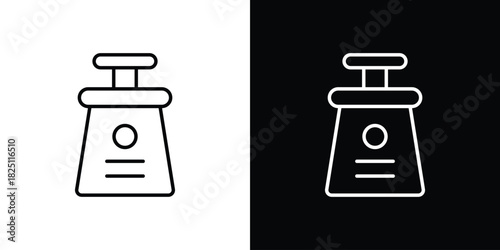Cold pressed juicer icon symbol, Set of line icons pack