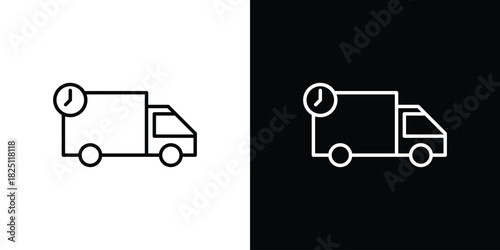 Delivery delay icon symbol, Set of line icons pack