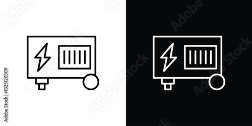 Generator icon symbol, Set of line icons pack