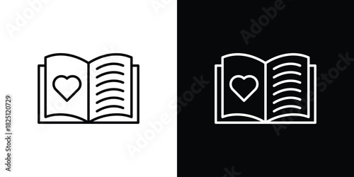 Guests book icon symbol, Set of line icons pack