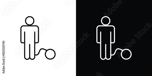 Guilty human icon symbol, Set of line icons pack