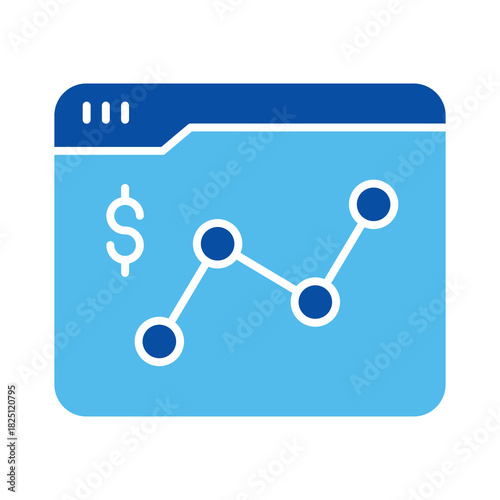 Data Analysis In Blue Style, Vector Illustration