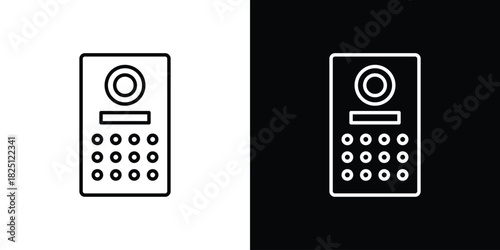 Intercom icon symbol, Set of line icons pack