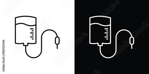 Intravenous icon symbol, Set of line icons pack