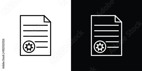 License icon symbol, Set of line icons pack