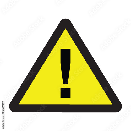 Caution Warning Sign – Yellow Triangle with Exclamation Mark