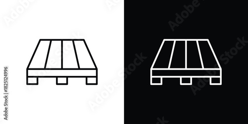 Pallet icon symbol, Set of line icons pack