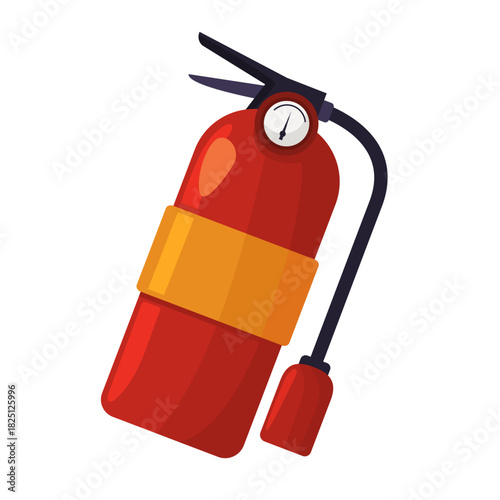 Fire extinguisher vector, fire extinguisher icon, flame extinguisher clip art, flat design illustration, isolated on white background