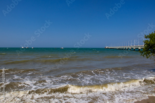 View of the sea and the Covenas pier