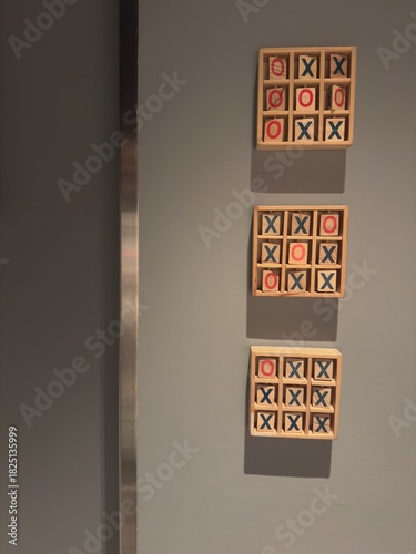 Wooden Tic-Tac-Toe Wall Decor