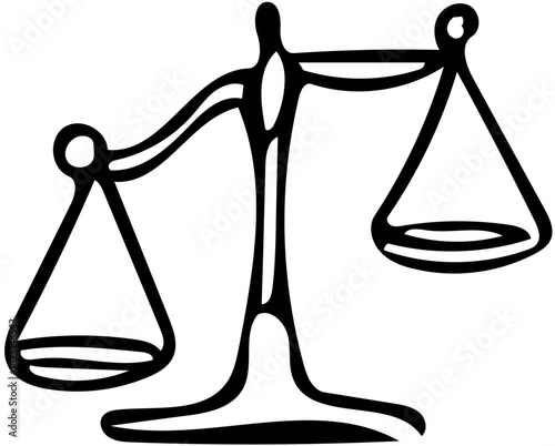 Zodiak libra outline 