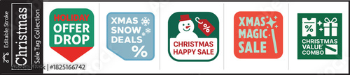 Exciting Christmas sale tags offering holiday deals and discounts for special offers and value combos this season for festive promotions now!