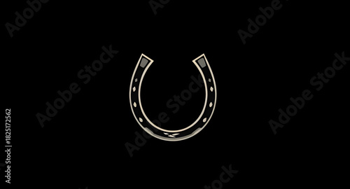 horseshoe, vector, metal, lucky, charm, talisman, fortune, western, rustic, cowboy, equine, equestrian, horse, vintage, retro, classic, silhouette, outline, artwork, design, clipart, graphic, emblem, 