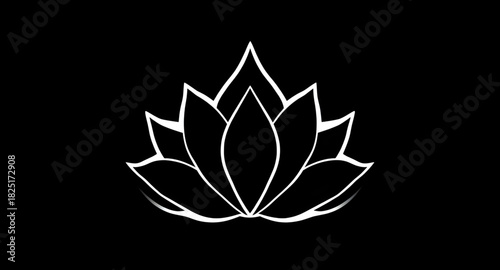 lotus,vector,silhouette,flower,petal,outline,blossom,floral,nature,icon,shape,minimal,black,solid,decorative,botanic,mandala,sacred,zen,calm,spiritual,bloom,water,waterlily,design,ornament,template,is