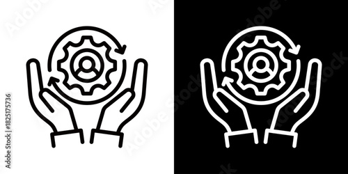 Responsibility  Icon Of Line Black And White Style\ 