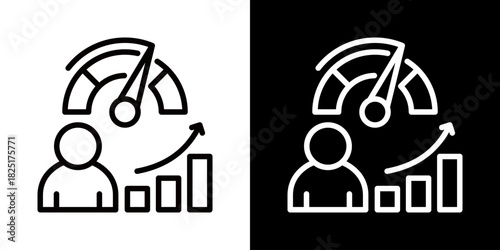 Performance  Icon Of Line Black And White Style\ 