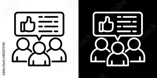 Feedback  Icon Of Line Black And White Style\ 