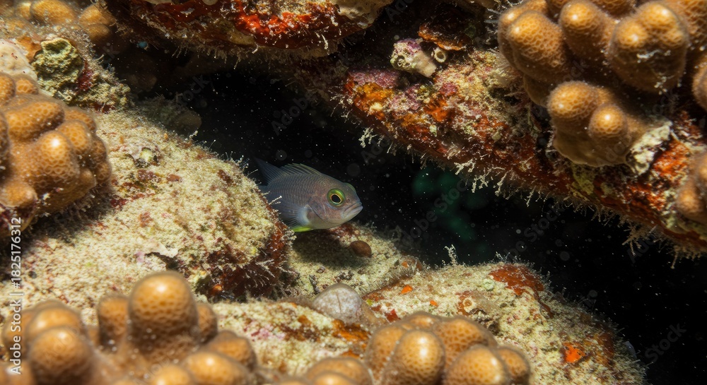Obraz premium Small Fish Amongst Coral Reef Ecosystem