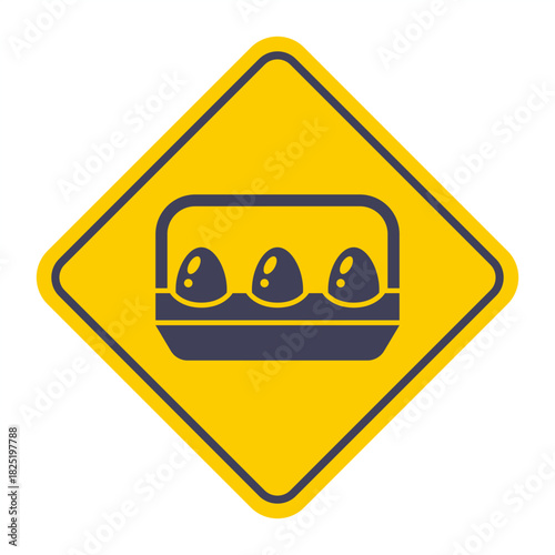 Eggs Tray line icon. Vector illustration