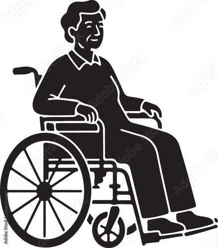 Elderly Person in Wheelchair Symbolizing Respectful Care and Accessibility for Seniors and Individuals with Disabilities